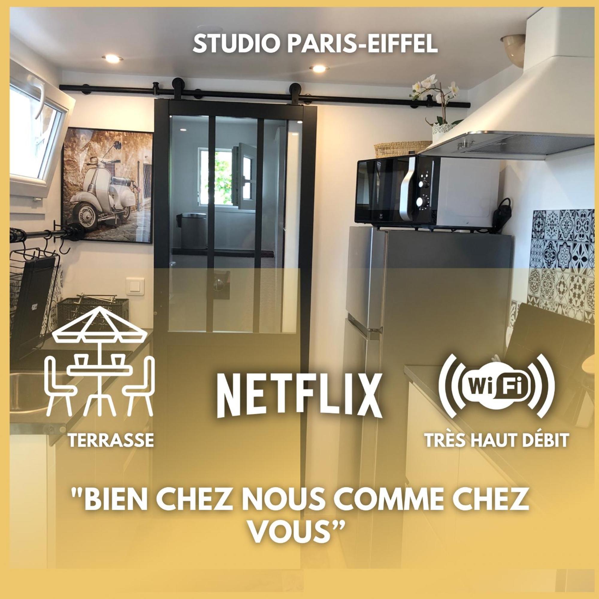 Paris-Eiffel, Bienvenue -Terrasse -Netflix Appartement Pantin Buitenkant foto